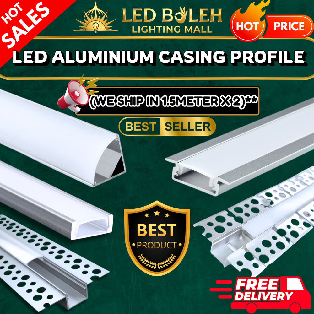 LED Channel Strip Light Aluminium Led Aluminium Profile Casing Profile ...