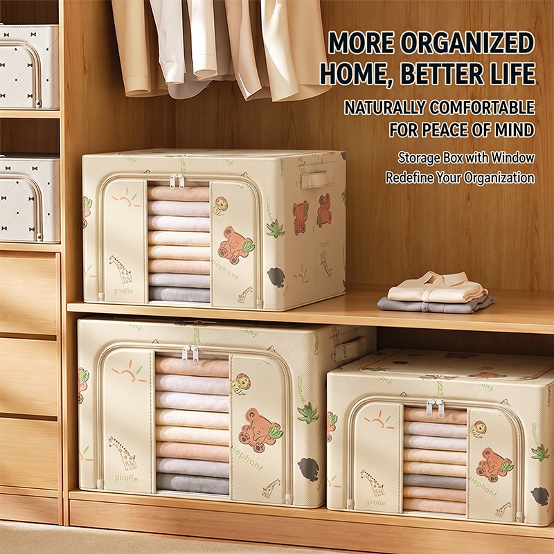 MY 66L Foldable Cartoon Print Storage Box Anti Kulat Organizer ...
