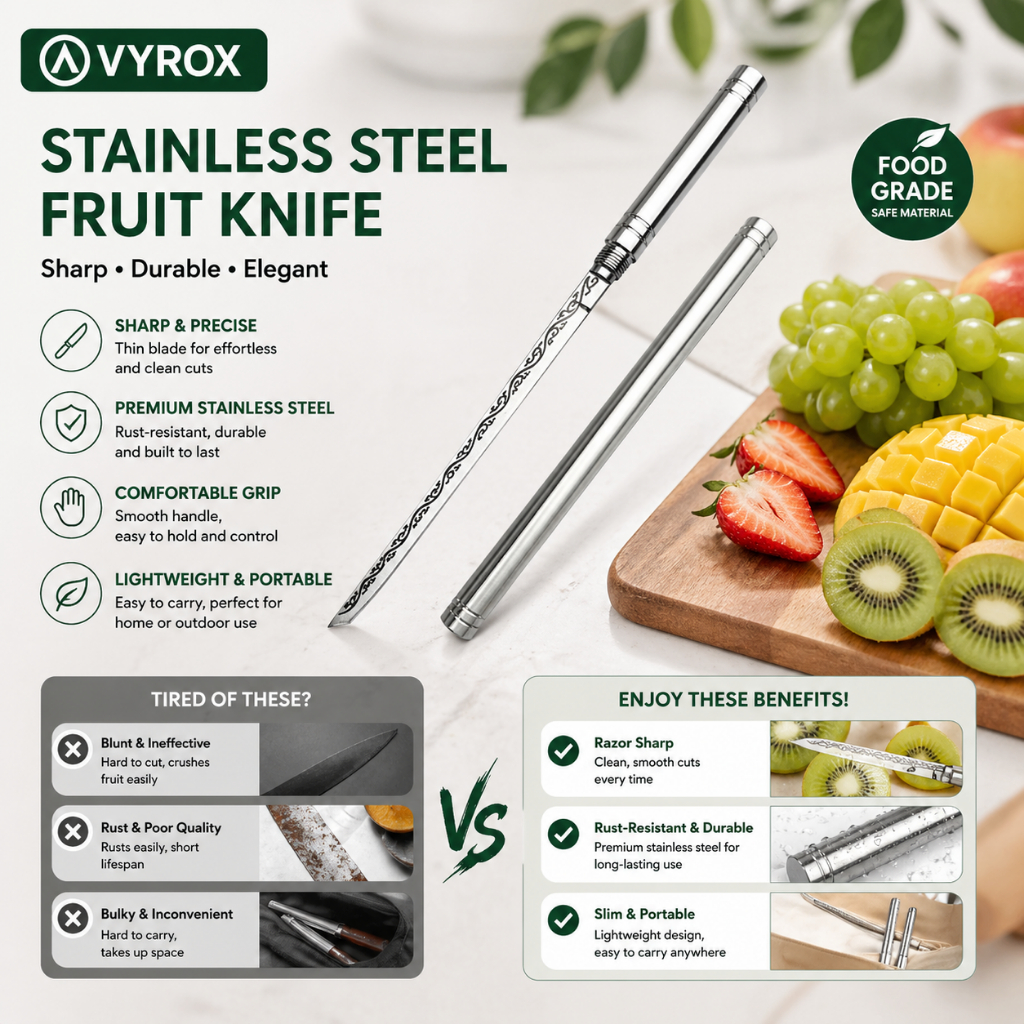VYROX fruit knife18cm Patterned personality cut fruit Multipurpose ...