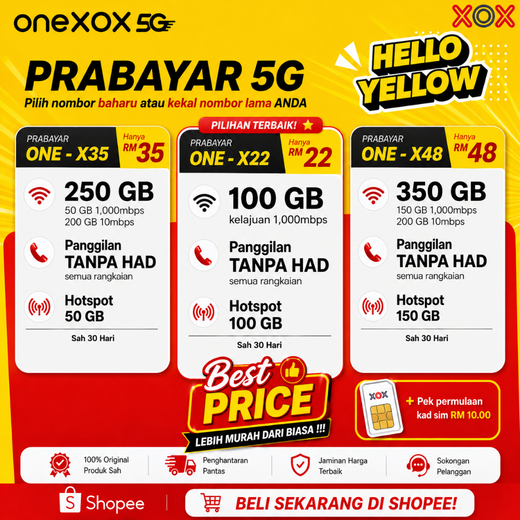 ONEXOX Unlimited Data Dan Call To All Network XOX Prepaid Simkad New ...