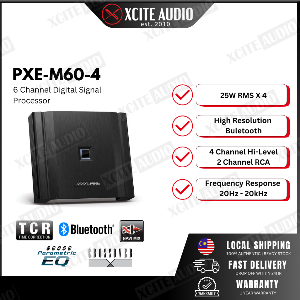 Alpine PXE-M60-4 6-channel DSP Digital Signal Sound Processor | Latest ...