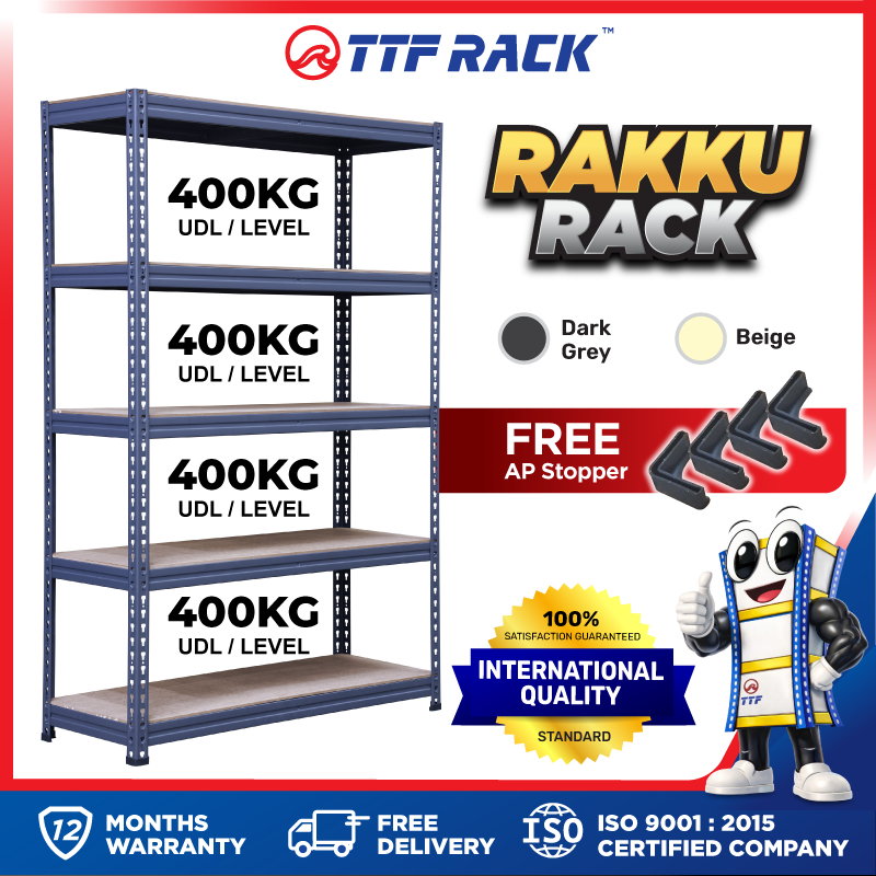 TTF Rack™ RAKKU RACK /Height 182-213cm 5 Levels /Boltless Rack Rak Besi ...