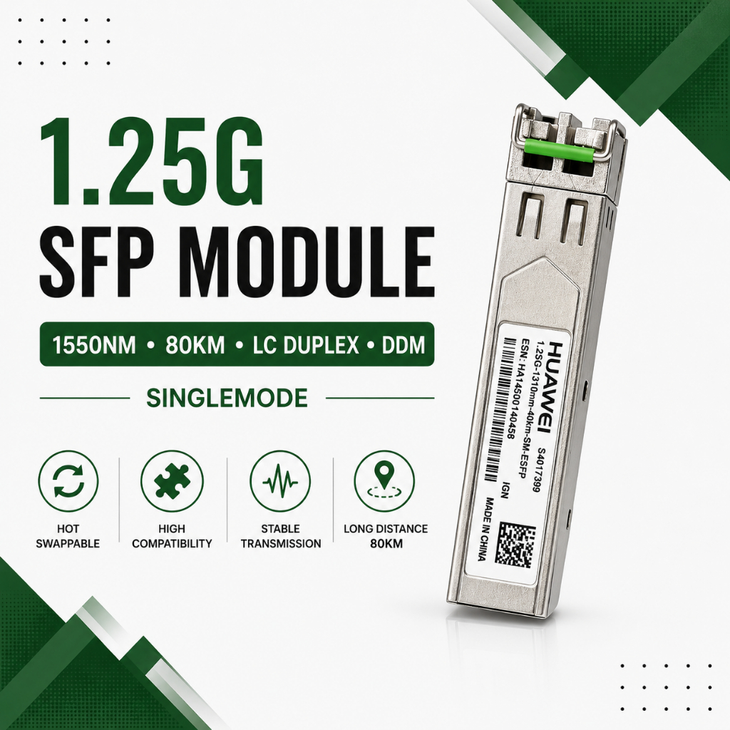 Huawei 1.25G-1310nm-40KM-SM-ESFP Optical Transceiver Module HUAWEI SFP ...