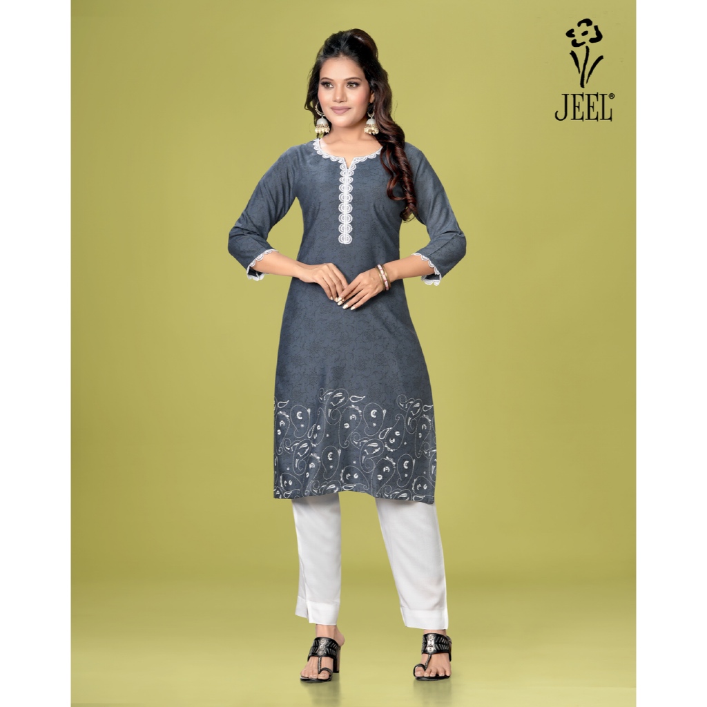JEEL Kurti & Pant Set - Ready Stock | Soft Material | Assorted Designs ...