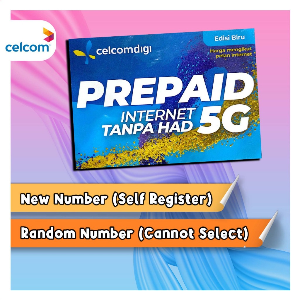 🔥PREPAID PACKAGE🔥CELCOM PREPAID PREPAID 5G/4G UNLIMITED INTERNET SIM 🔥 ...