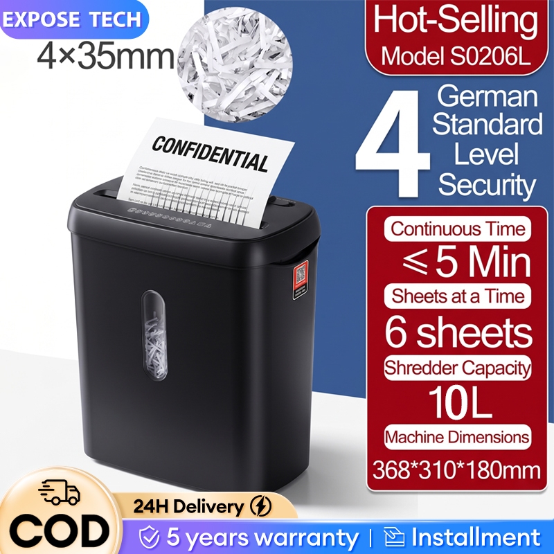 EXPOSE Paper Shredder 8-Sheet Cross cut Paper/Credit Card/Staples ...