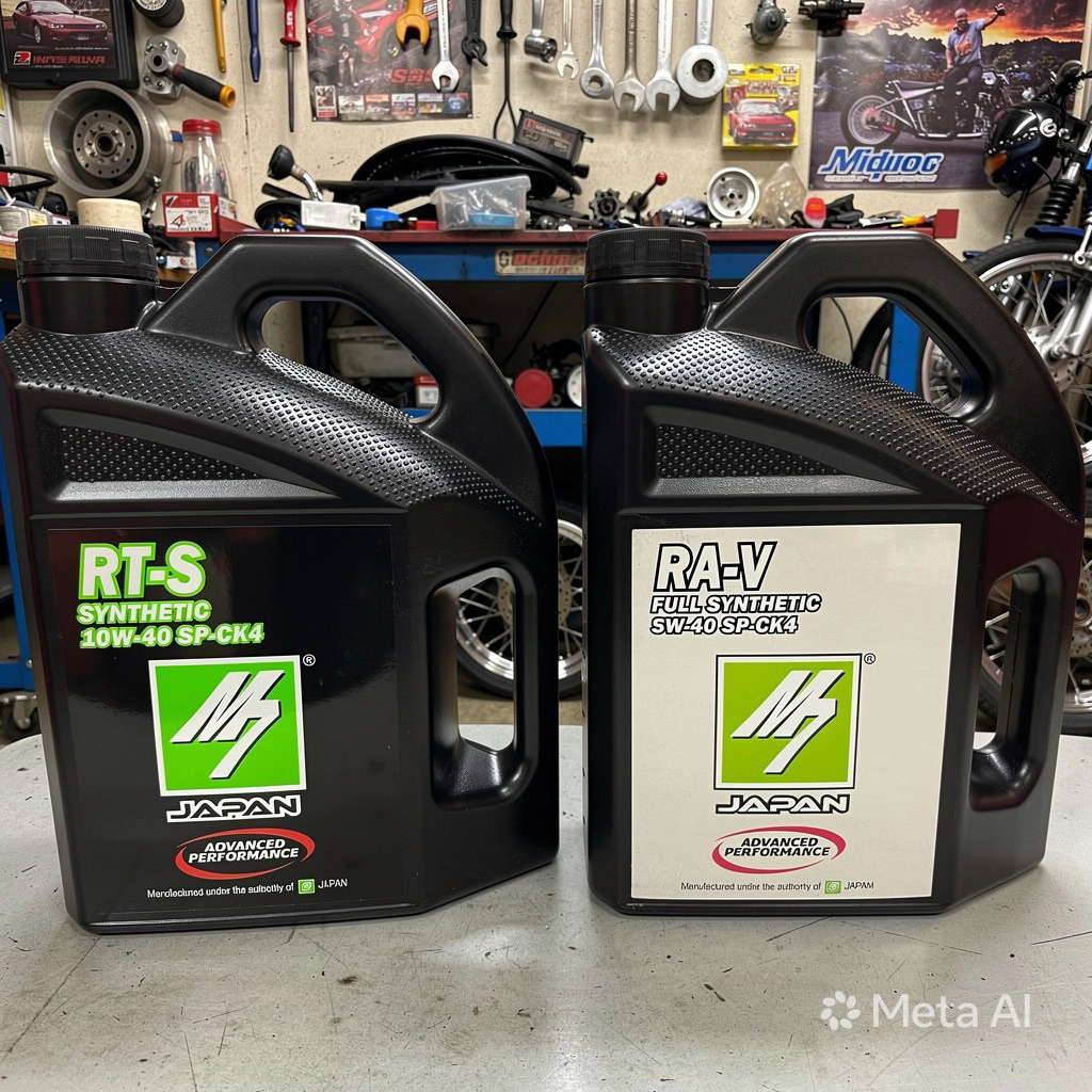 ORIGINAL M7 JAPAN ENGINE OIL RT-S SYNTHETIC 10W-40 SP-CK4/ RA-V 5W-40 ...
