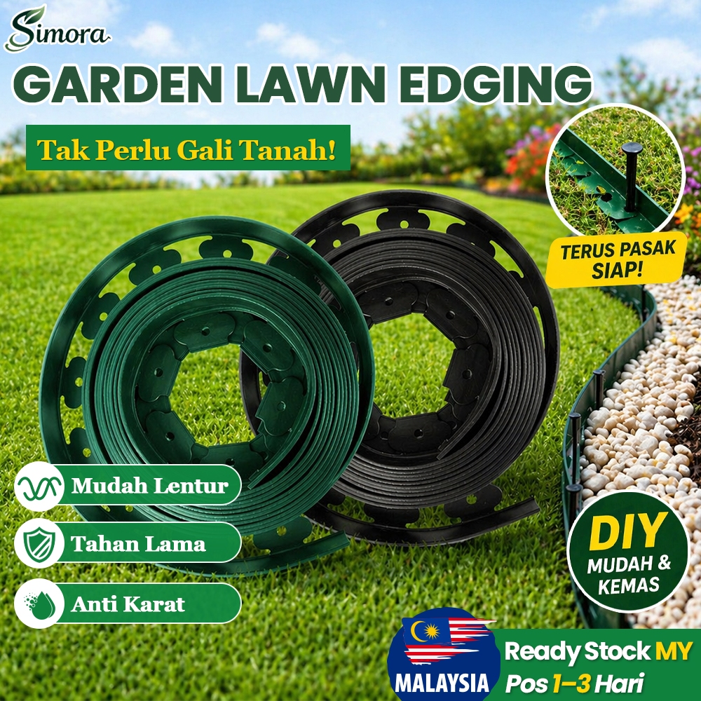 Garden Lawn Edging Border 10M | Stone Isolation Landscape Divider ...