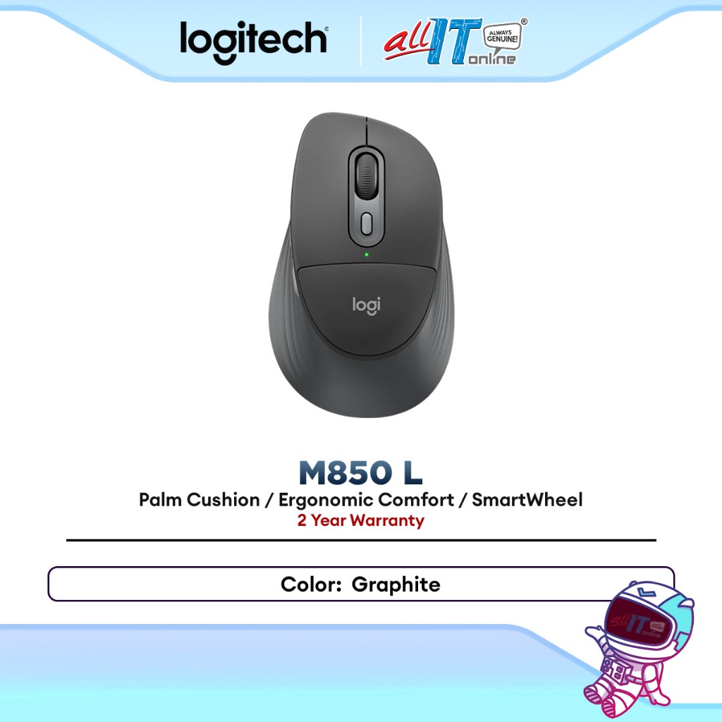 Logitech M850 L with Bluetooth/Signature Comfort/4000 DPI/Tracking ...