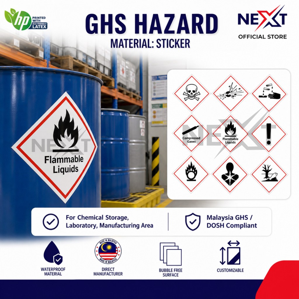 GHS Hazard Pictograms Sticker | Safety Sign | Shopee Malaysia