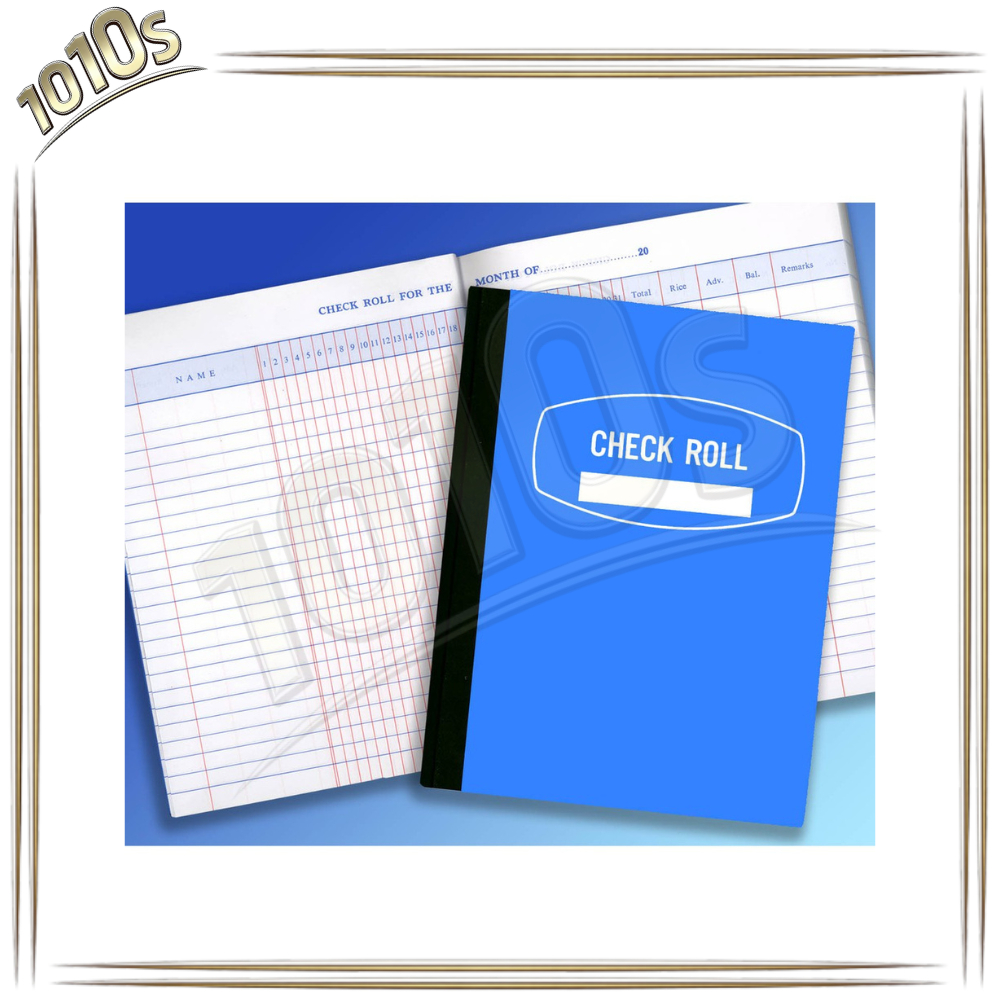 Check Roll Book/Record Book/Check Roll Hard Cover Book/Buku Check Roll ...