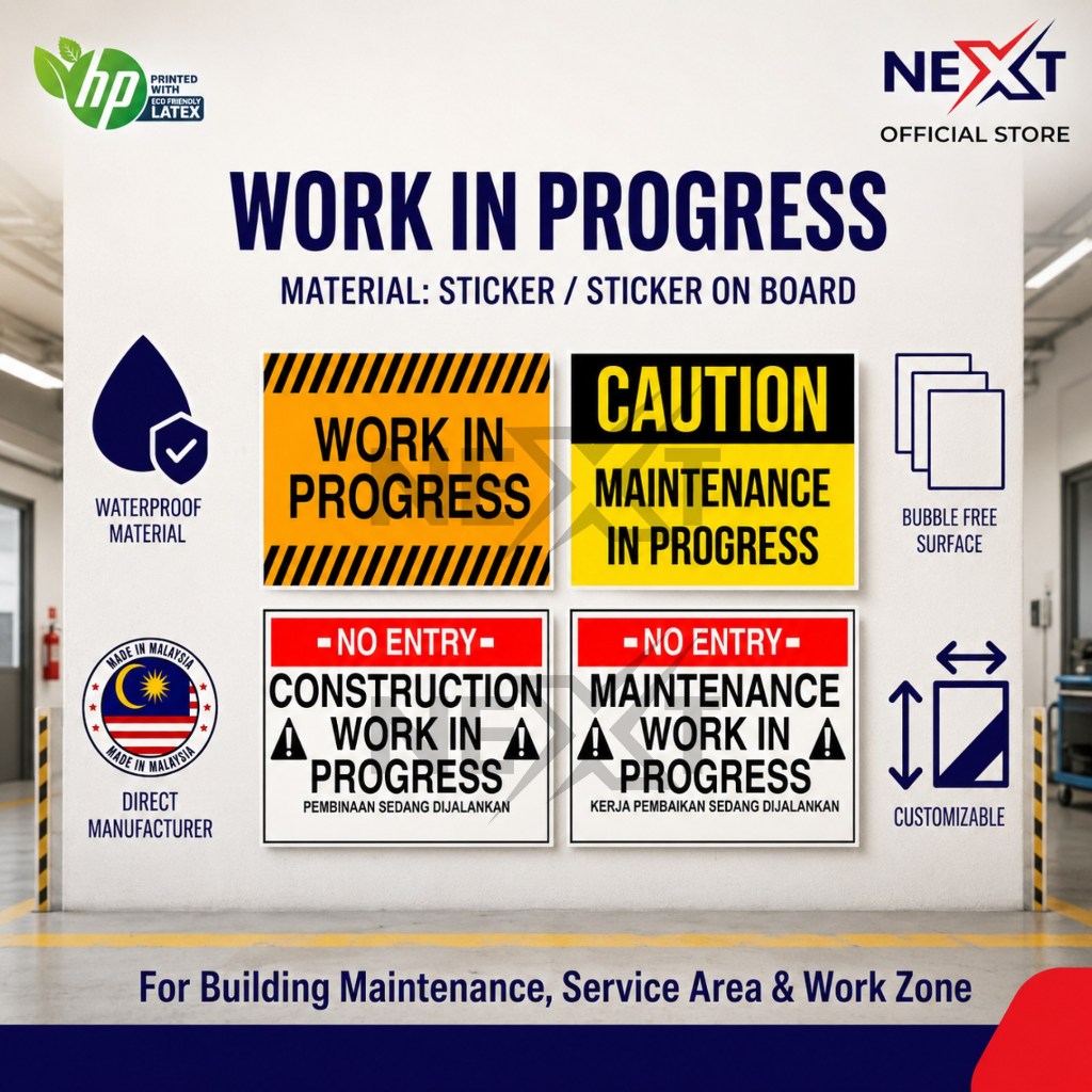 Maintenance Work In Progress / Construction Work In Progress Signage ...