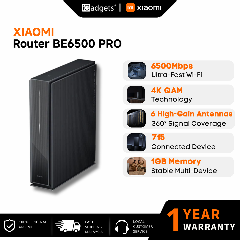 Xiaomi BE6500 Pro wifi 7 Dual Band Router 路由器 | Shopee Malaysia