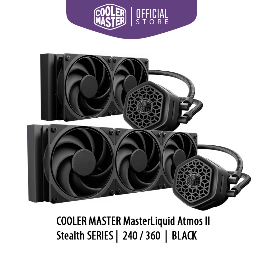 Cooler Master MasterLiquid Atmos II Stealth | BLACK | HIGH PERFORMANCE ...