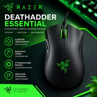 Razer DeathAdder Essential Gaming Mouse Wired USB Optical Mouse ...