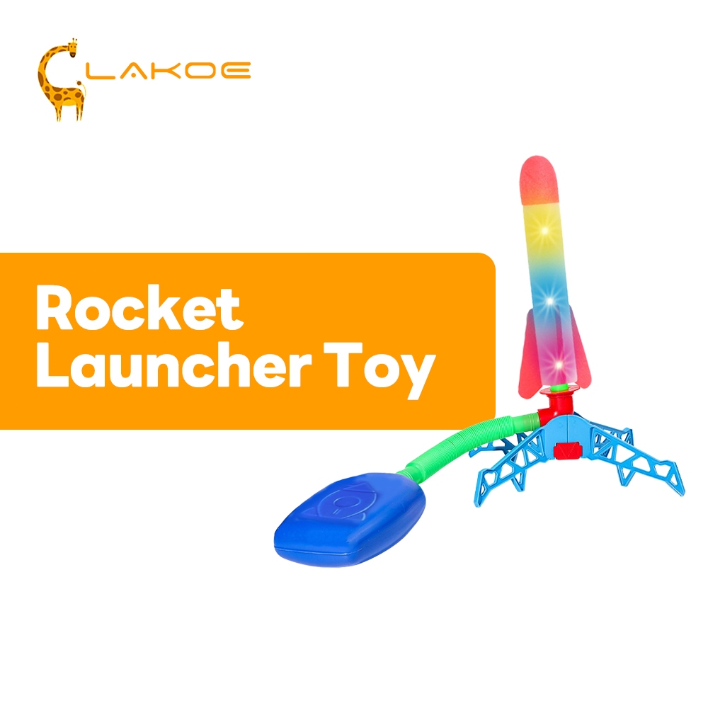 Lakoe Luminous Foot Rocket Toys For Kids Jump Air Rocket Launcher LED ...
