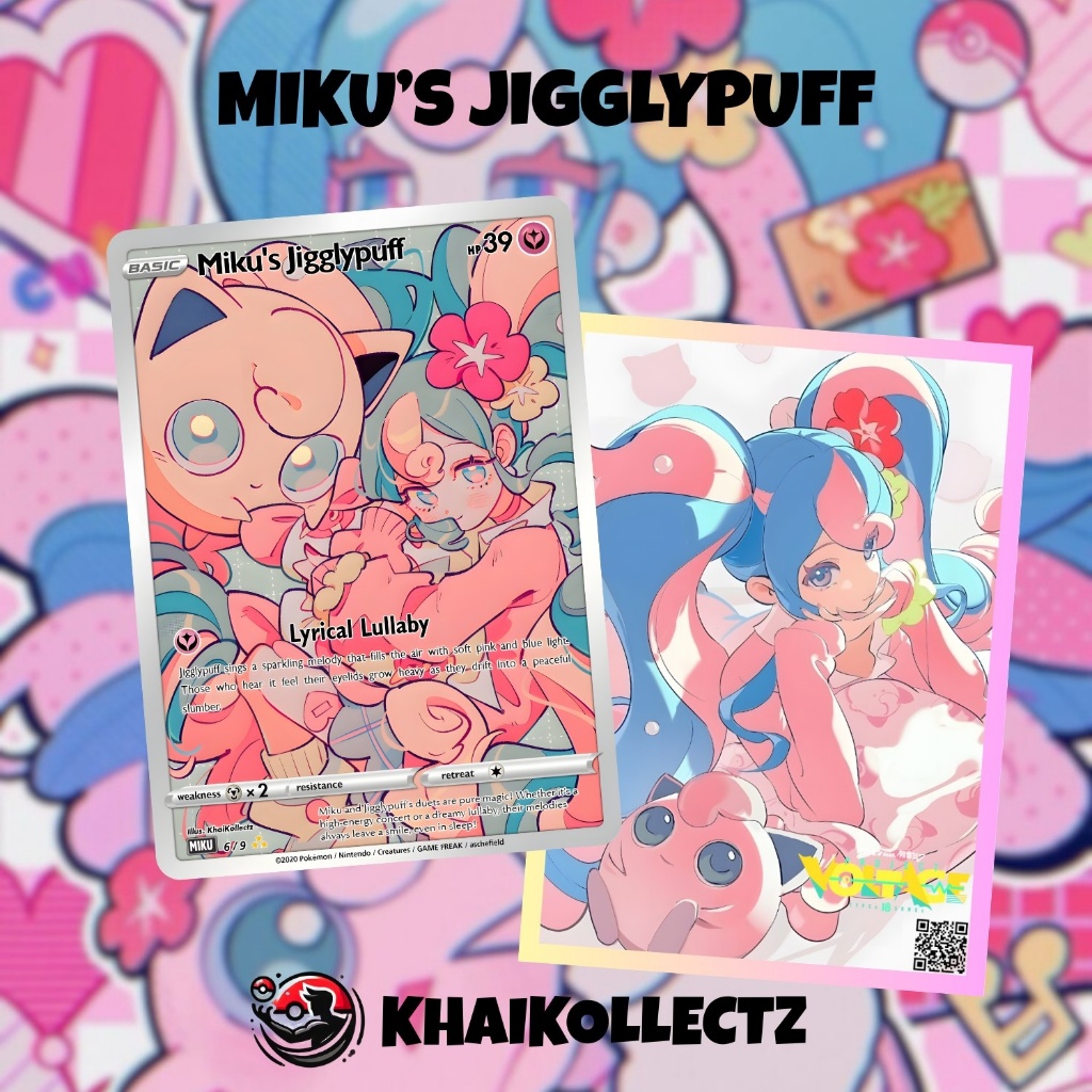 Pokemon Custom Cards Hatsune Miku x Pokemon series [KhaiKollectz