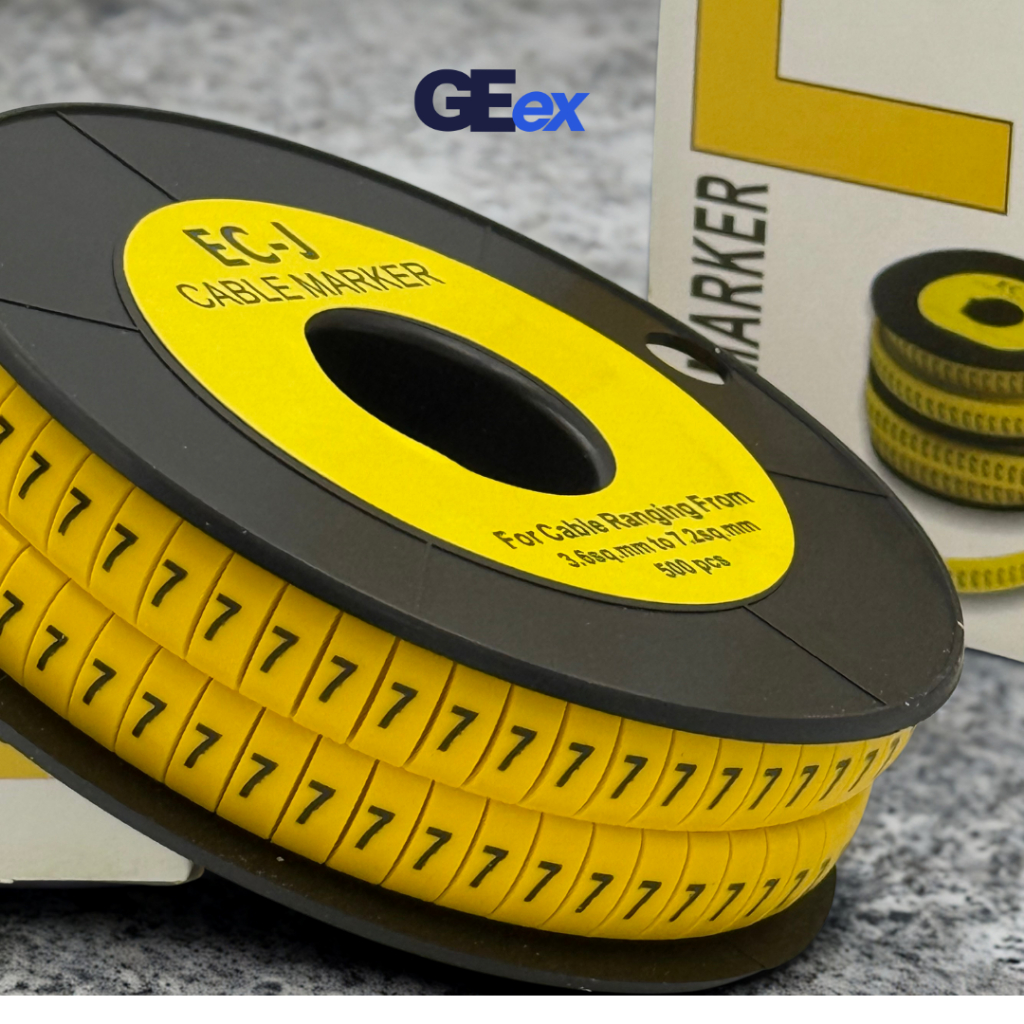 EC-J Yellow PVC Cable Marker Alphabets ( A - Z ) ( +,—, / ) ( 0 - 9 ...