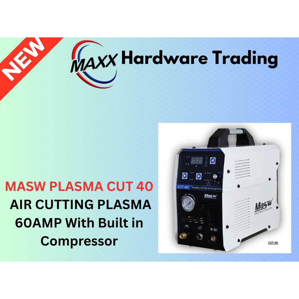 MASW PLASMA CUT 40 AIR CUTTING PLASMA 60AMP WITH BUILT IN COMPRESSOR ...