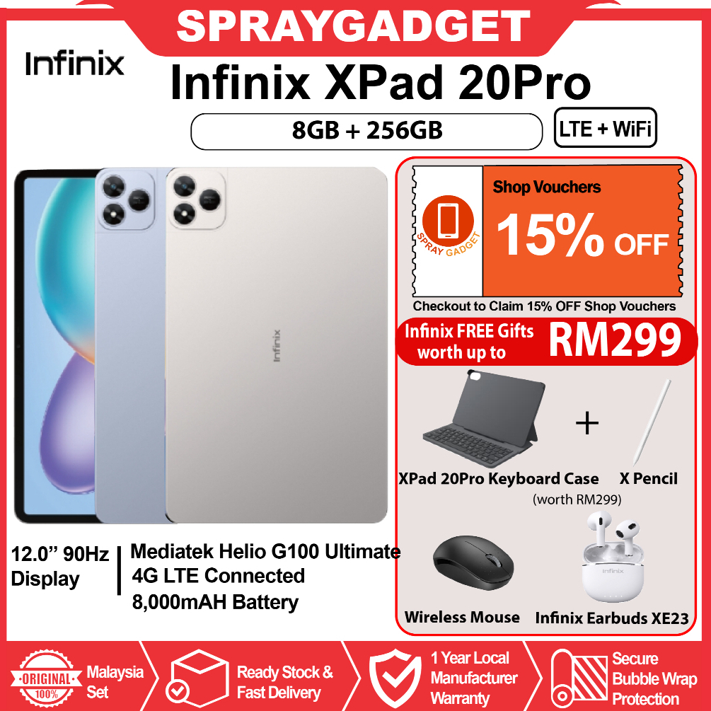 Infinix XPad 20 Pro Tablet LTE + WiFi (8GB RAM + 256GB ROM)12