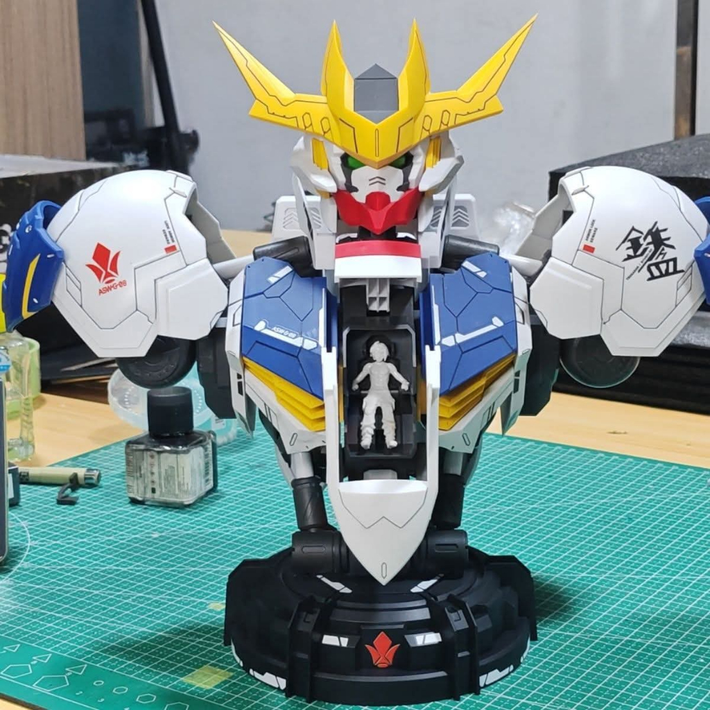 HH HaHa Model 1/35 Barbatos Lupus Rex Head Bust Model / 哈哈模型 1/35 ...