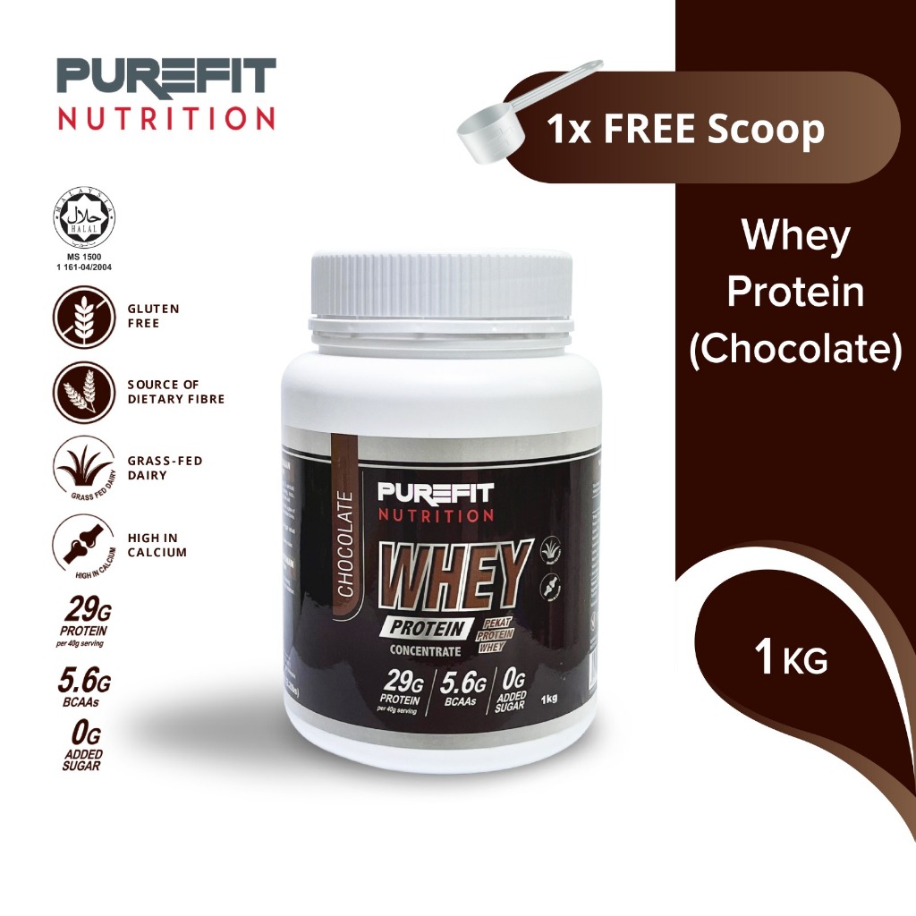 Purefit Nutrition Whey Protein Concentrate - Chocolate Flavour 1kg (Jar ...