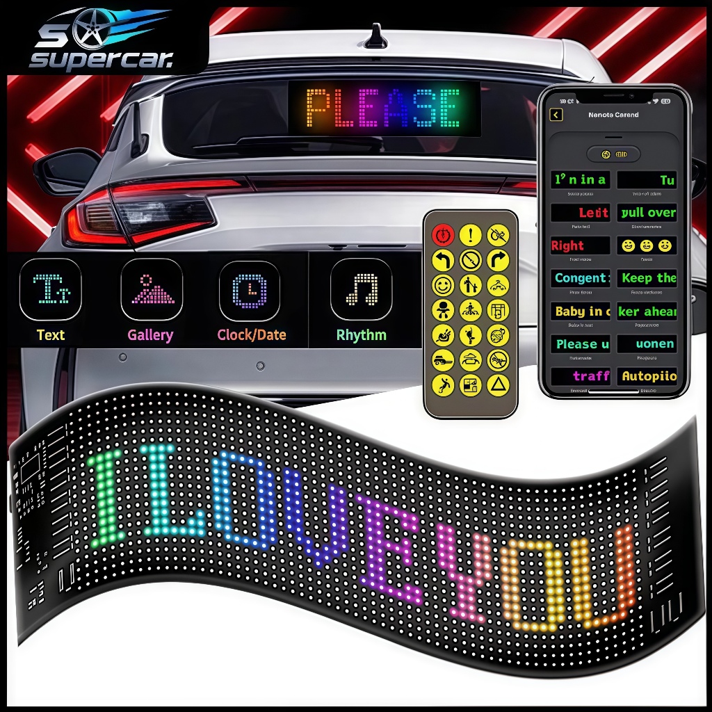 Led Automotive Screen Display Matrix Pixel Panel Bluetooth App ...