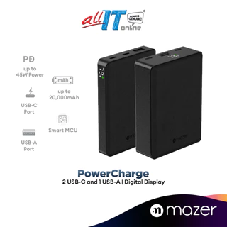 Mazer Power Charge 10000mAh PD (35W) | Power Charge 20000mAh PD (45W) Powerbank