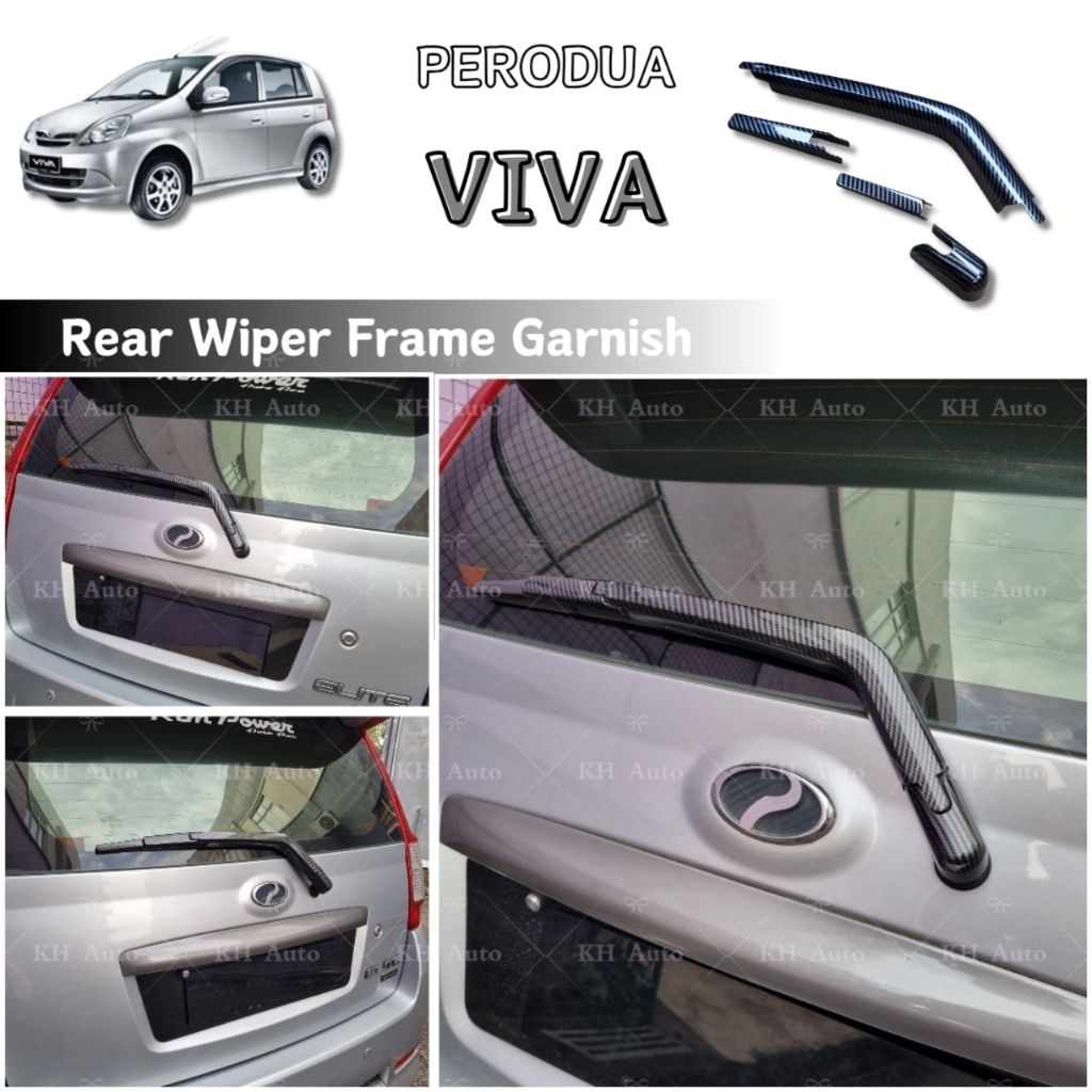 Perodua Viva Rear Wiper Frame Garnish Carbon Design Car Accessories KH ...
