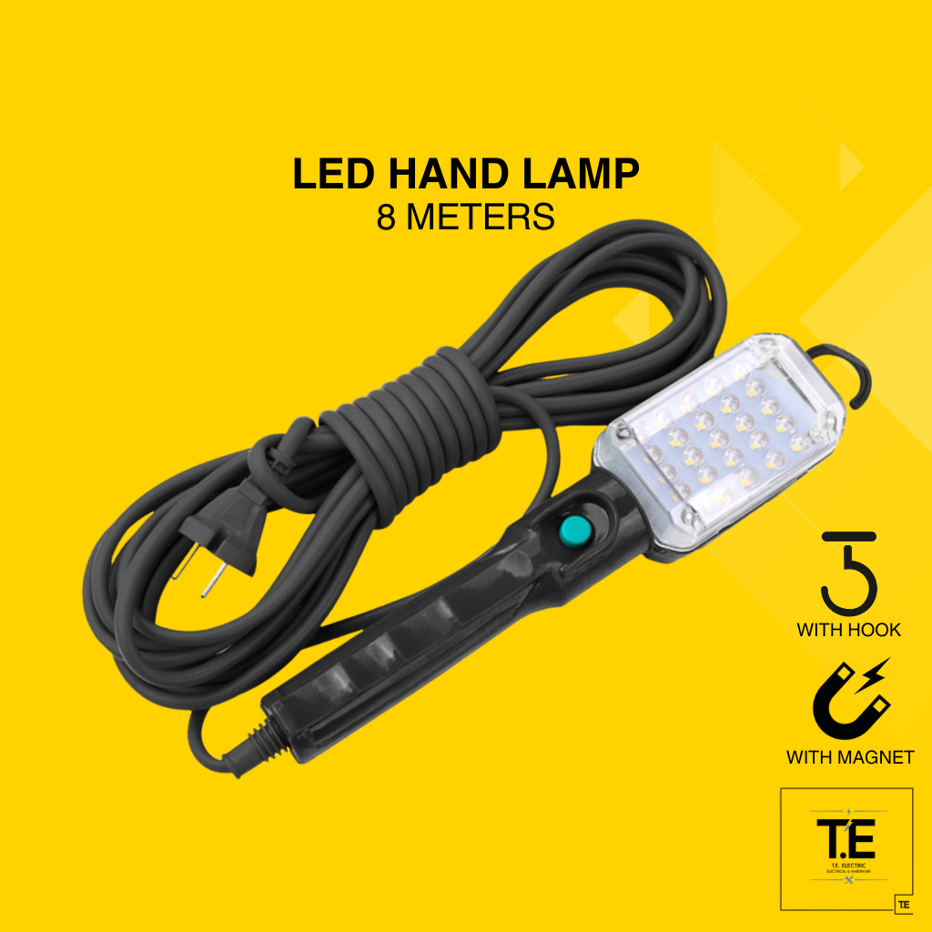 (10 METERS WIRE) LED WORKING HAND LAMP WITH HANGER AND MAGNET PORTABLE ...
