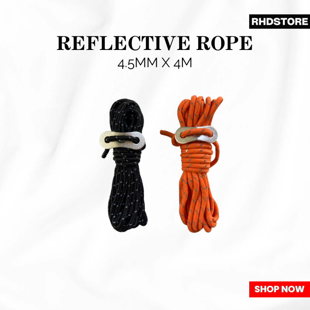 4.5mm Guy Guide Rope Tali For Tent Flysheet Tarp Pole Khemah Outdoor ...