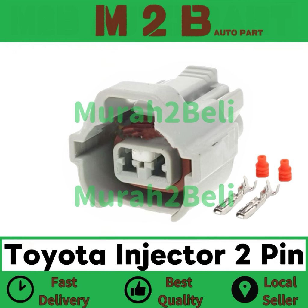 Toyota Corolla SEG 4AFE 4AGE AE101 Fuel Injector Socket Connector 2 Pin ...