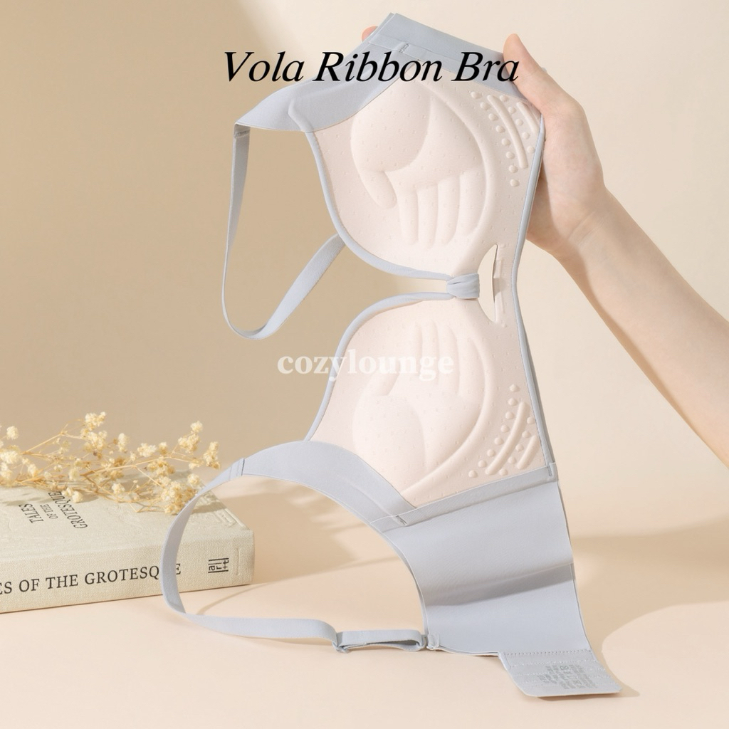 [cozylounge] Vola Ribbon Twist Bra | 2cm Push Up Bra | U Shape Strap ...