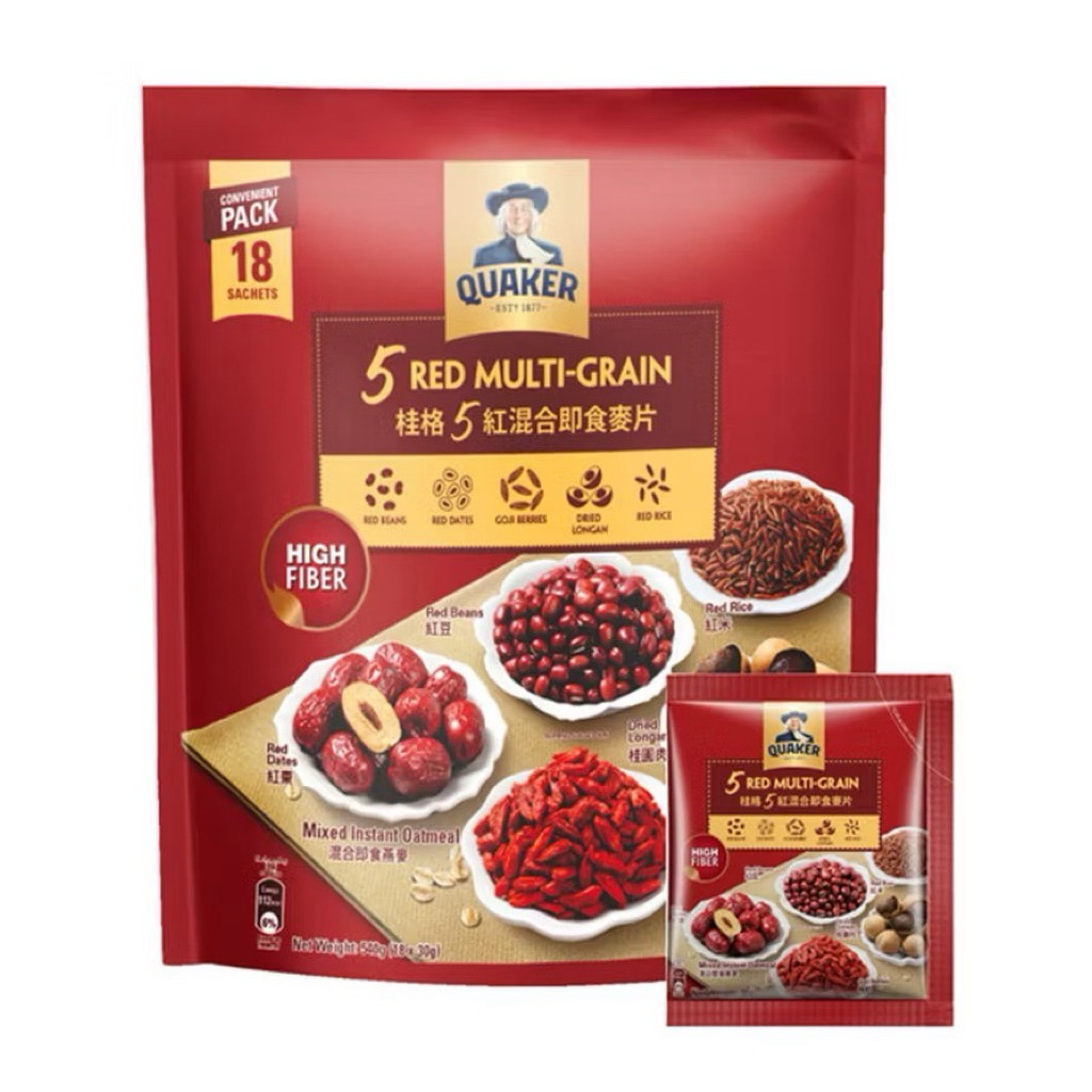 Quaker Five Red MultiGrain Mix Oats (480g) | Shopee Malaysia