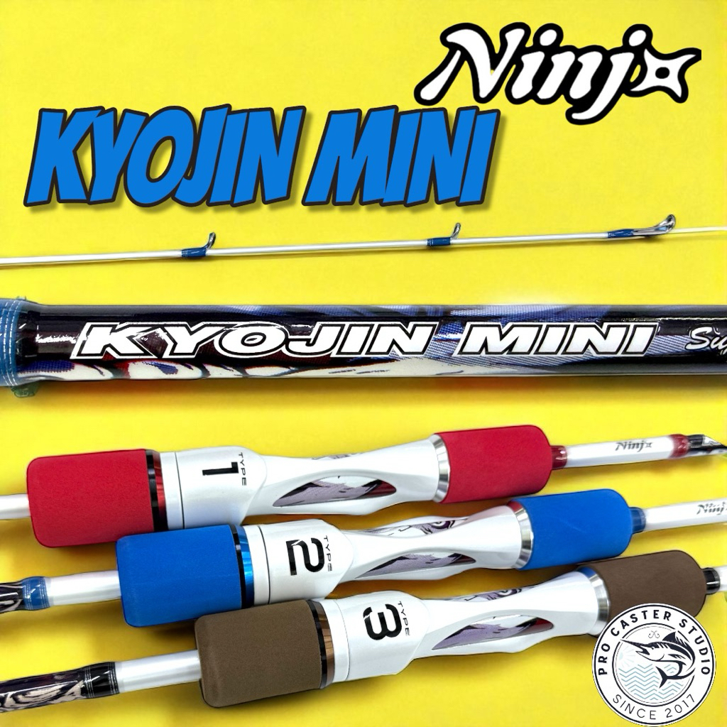 NINJA KYOJIN MINI SOLID CARBON JIGGING ROD FISHING ROD NINJA MICRO ...