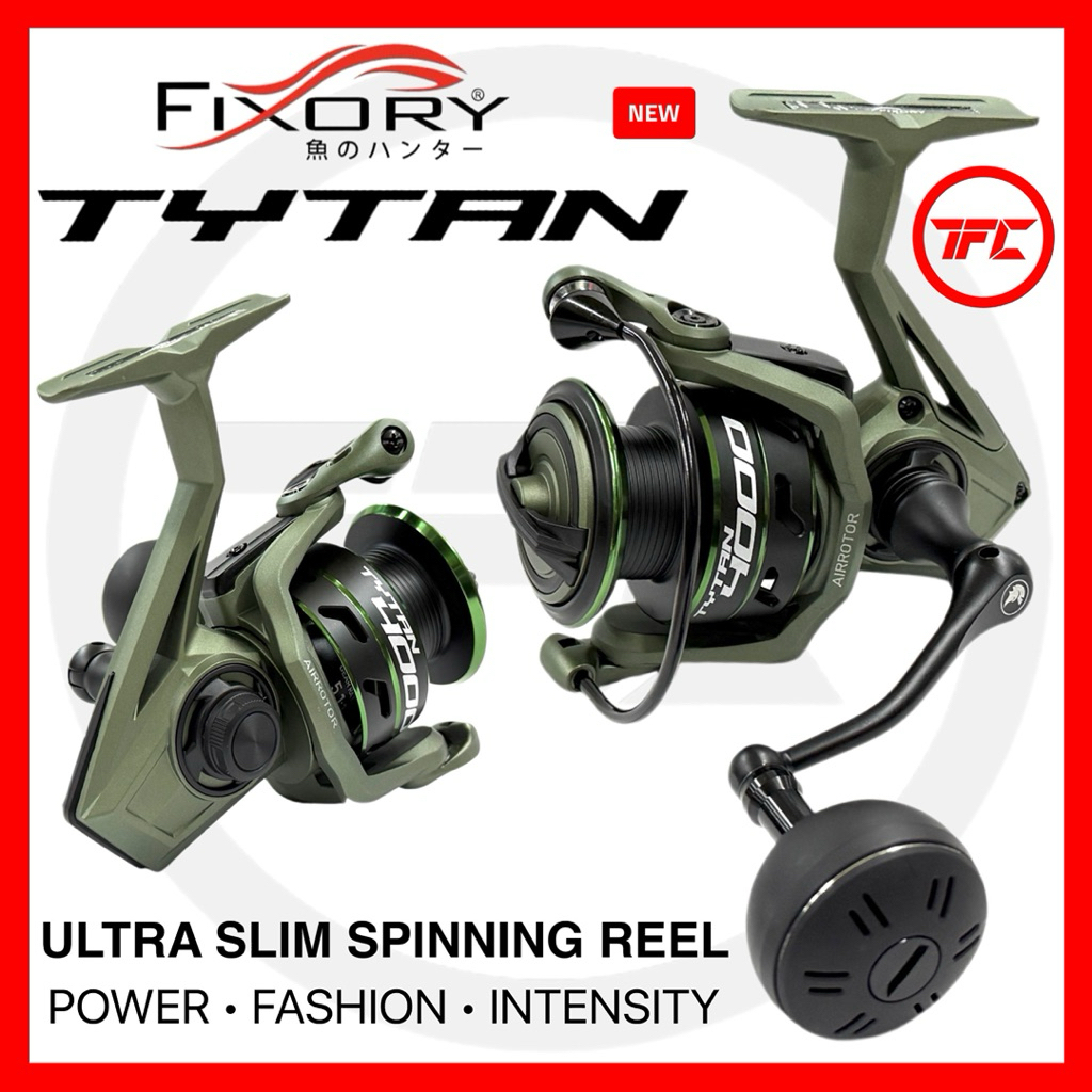 FIXORY TYTAN Ultra Slim Spinning Reel Fishing Freshwater Saltwater Pond ...