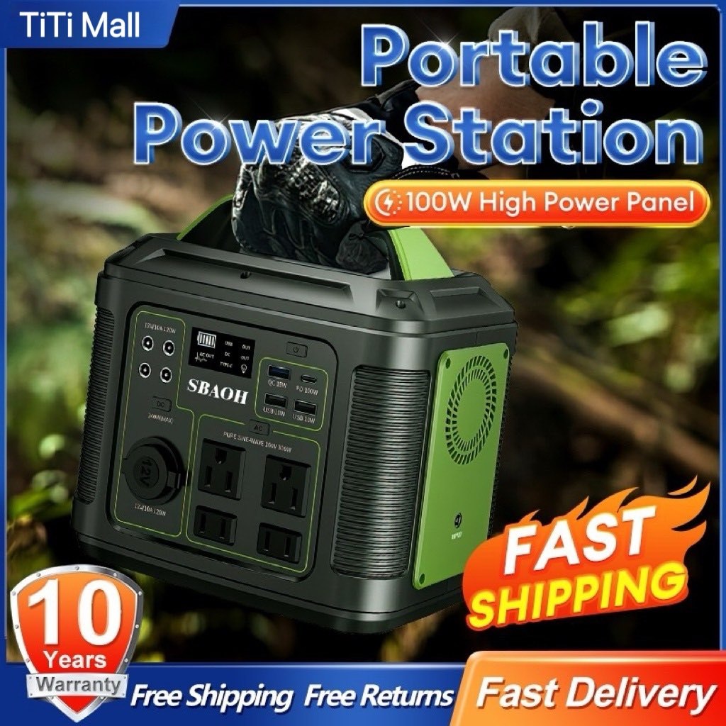 Solar Generator Outdoor Power 300000mAh 500W Portable Solar Power ...