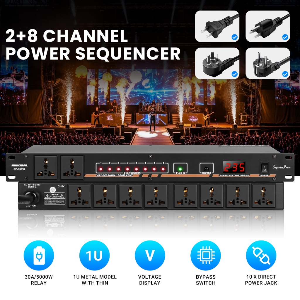 Power Sequencer 10 Channel Controller Conditioner Protector Power ...