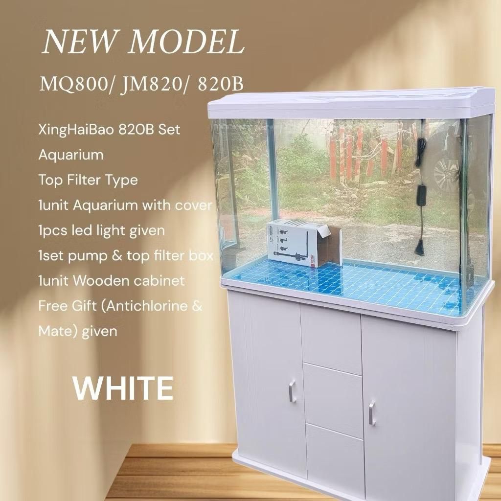XingHaibo 820B Set Aquarium (800X33X56)cm- (Top Filter Type) | Shopee ...
