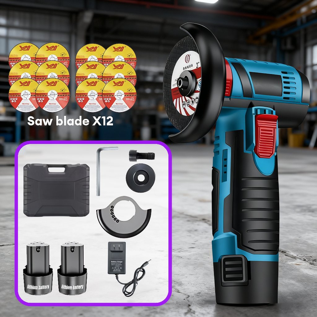 Electric Angle Grinder Small Rechargeable Portable Cordless wireless ...