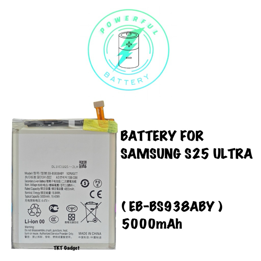 BATTERY FOR SAMSUNG S25 ULTRA (EBBS938ABY) 5000mAh Shopee Malaysia — free download