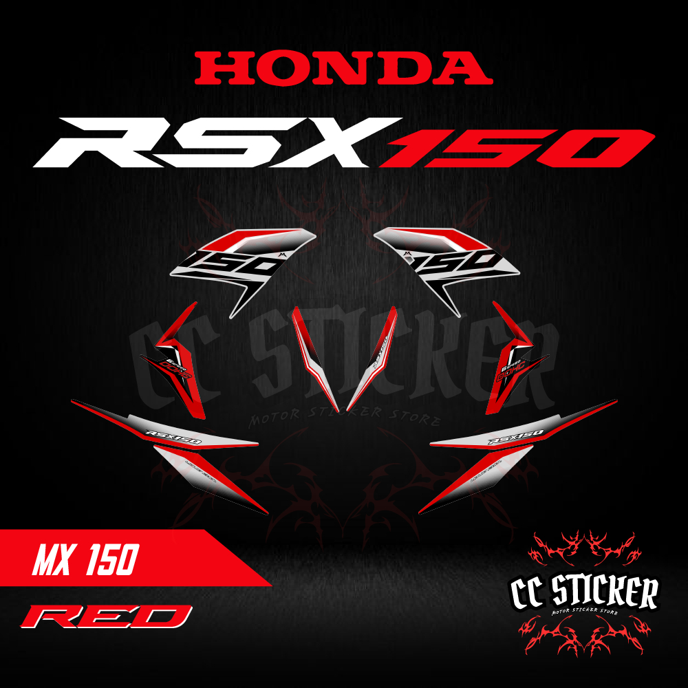 HONDA RSX 150 | MOTOR STICKER STRIPE MX KING 150 CUSTOM DESIGN BODY ...