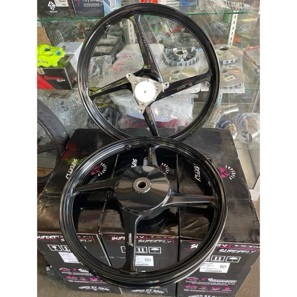 Superfly Sport Rim PNP NVX V1/V2 NVX155 Colour Hitam Kilat 1.60x17 Dpn ...