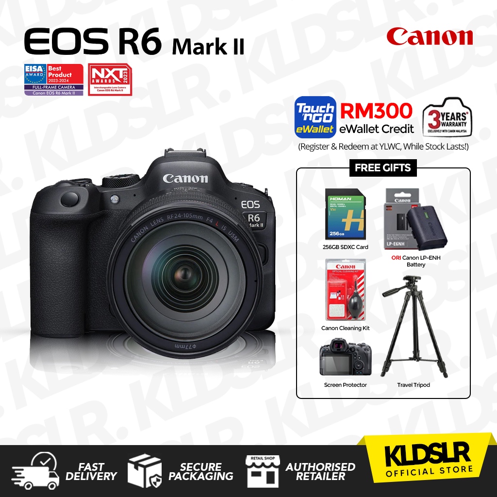 Canon EOS R6 Mark II Full-Frame Mirrorless Camera (FREE Extra Battery  256GB SDXC Card)