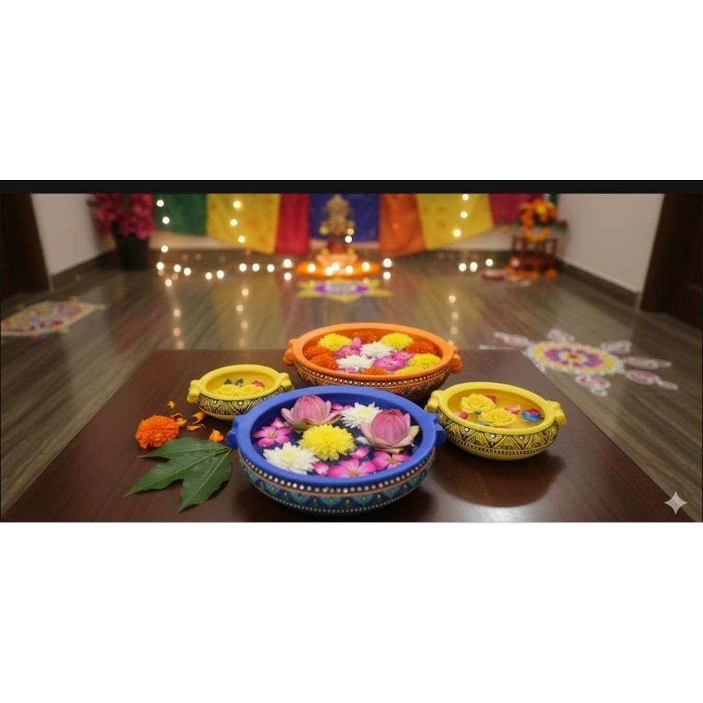 Handmade Terracotta Decorative Flower Pot /Uruli / Urli Decorative ...