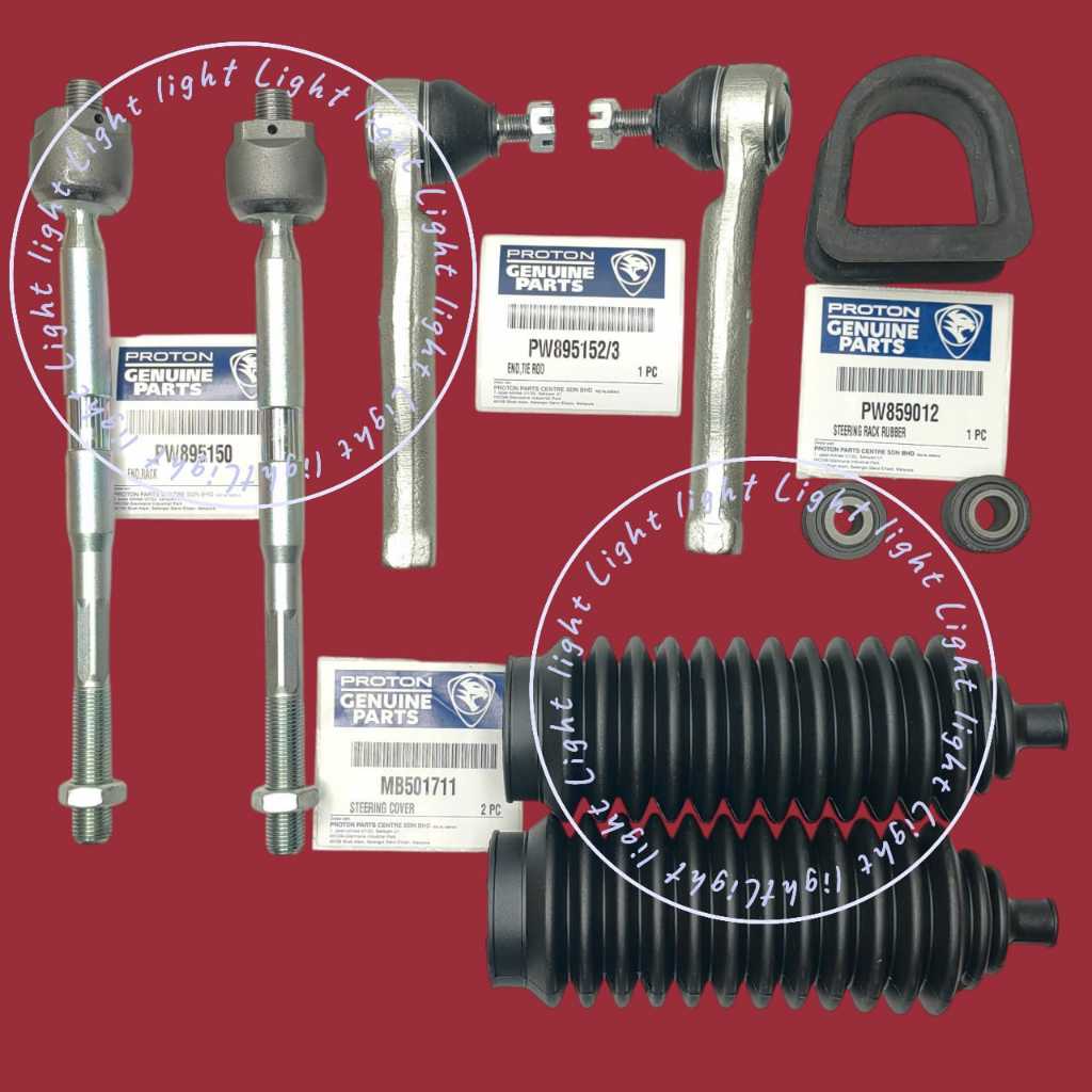 STEERING RACK SET (9 IN 1 )-PROTON EXORA,PREVE TIE ROD END,RACK END ...