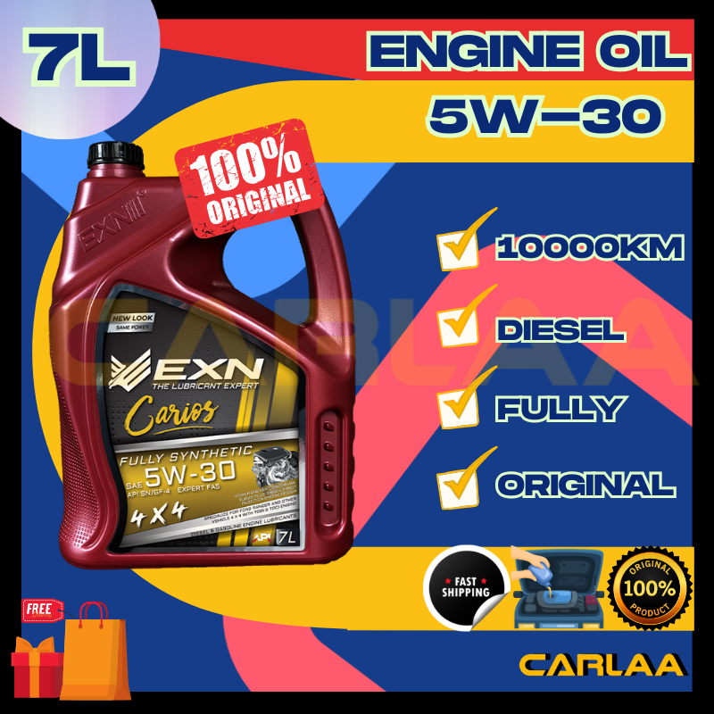 ORIGINAL EXN JAPAN CARIOS SAE 5W30 FULLY SYNTHETIC DIESEL ENGINE OIL 7 ...