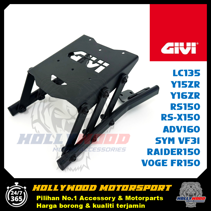 GIVI MONORACK FOLD RACK LIPAT LC135 NEW LCV8 Y15ZR Y16ZR RS150 RSX150 ...