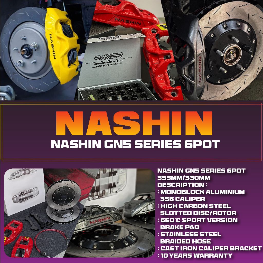 NASHIN GN5 SERIES 6 POT BRAKE KIT SET 17