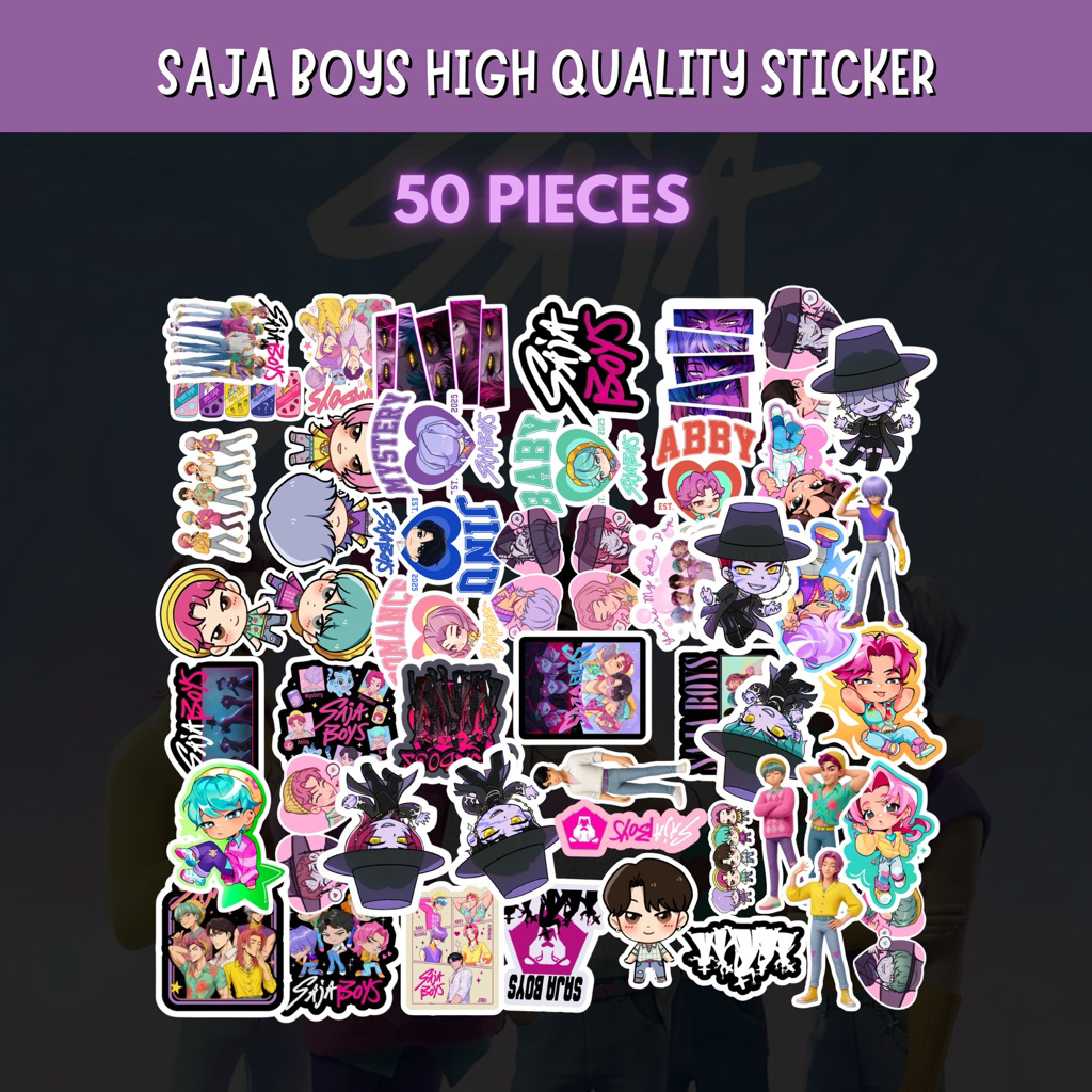 SAJA BOYS HIGH QUALITY STICKER 50 PIECES | Shopee Malaysia
